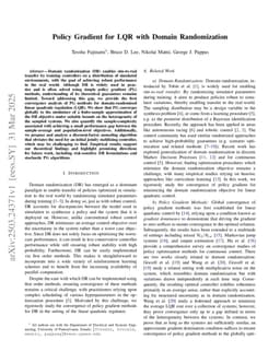 Policy Gradient for LQR with Domain Randomization