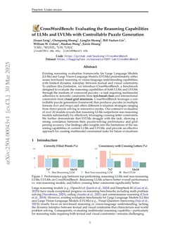 CrossWordBench: Evaluating the Reasoning Capabilities of LLMs and LVLMs with Controllable Puzzle Generation