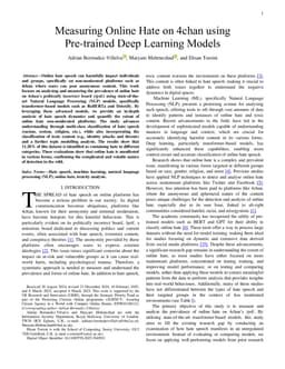 Measuring Online Hate on 4chan using Pre-trained Deep Learning Models