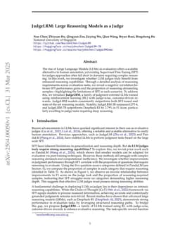 JudgeLRM: Large Reasoning Models as a Judge