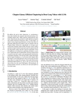 Chapter-Llama: Efficient Chaptering in Hour-Long Videos with LLMs