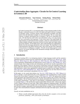 Contextualize-then-Aggregate: Circuits for In-Context Learning in Gemma-2 2B