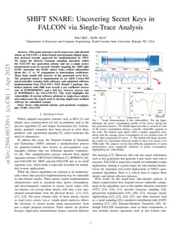 SHIFT SNARE: Uncovering Secret Keys in FALCON via Single-Trace Analysis