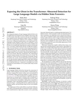 Exposing the Ghost in the Transformer: Abnormal Detection for Large Language Models via Hidden State Forensics