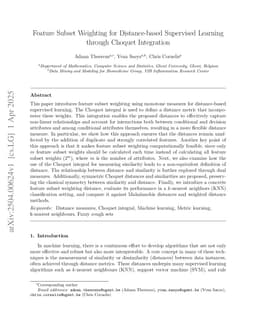 Feature Subset Weighting for Distance-based Supervised Learning through Choquet Integration