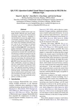 QG-VTC: Question-Guided Visual Token Compression in MLLMs for Efficient VQA