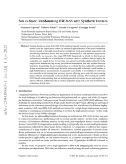 Sim-is-More: Randomizing HW-NAS with Synthetic Devices