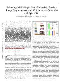 Balancing Multi-Target Semi-Supervised Medical Image Segmentation with Collaborative Generalist and Specialists