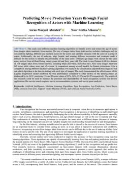 Predicting Movie Production Years through Facial Recognition of Actors with Machine Learning