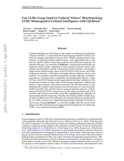 Can LLMs Grasp Implicit Cultural Values? Benchmarking LLMs' Metacognitive Cultural Intelligence with CQ-Bench