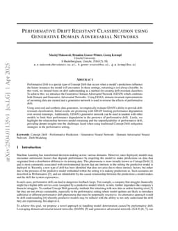 Performative Drift Resistant Classification Using Generative Domain Adversarial Networks