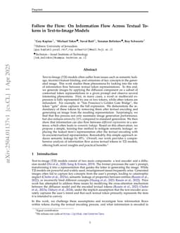 Follow the Flow: On Information Flow Across Textual Tokens in Text-to-Image Models
