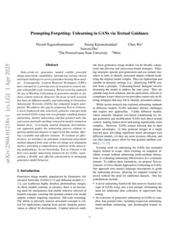 Prompting Forgetting: Unlearning in GANs via Textual Guidance
