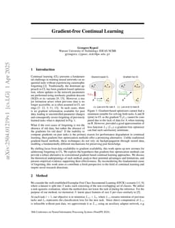 Gradient-free Continual Learning