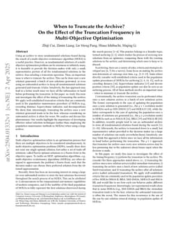 When to Truncate the Archive? On the Effect of the Truncation Frequency in Multi-Objective Optimisation