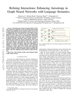 Refining Interactions: Enhancing Anisotropy in Graph Neural Networks with Language Semantics