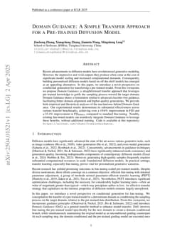 Domain Guidance: A Simple Transfer Approach for a Pre-trained Diffusion Model