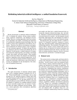 Rethinking industrial artificial intelligence: a unified foundation framework