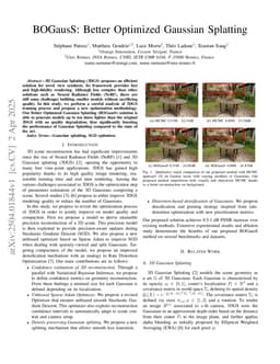 BOGausS: Better Optimized Gaussian Splatting