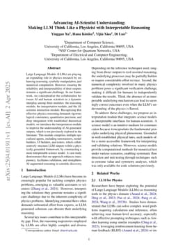 Advancing AI-Scientist Understanding: Making LLM Think Like a Physicist with Interpretable Reasoning