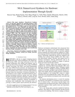 NLS: Natural-Level Synthesis for Hardware Implementation Through GenAI
