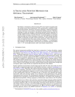 A Truncated Newton Method for Optimal Transport