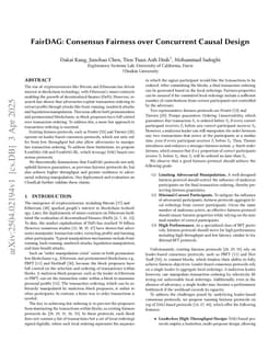FairDAG: Consensus Fairness over Concurrent Causal Design