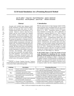 LLM Social Simulations Are a Promising Research Method