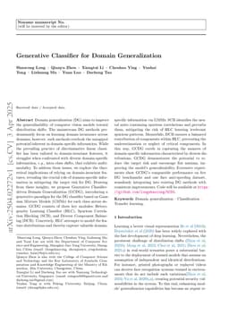 Generative Classifier for Domain Generalization