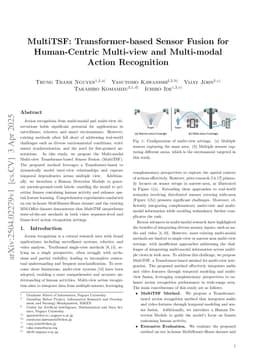 MultiTSF: Transformer-based Sensor Fusion for Human-Centric Multi-view and Multi-modal Action Recognition