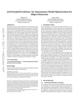 LLM-Guided Evolution: An Autonomous Model Optimization for Object Detection