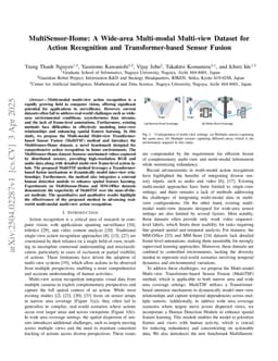 MultiSensor-Home: A Wide-area Multi-modal Multi-view Dataset for Action Recognition and Transformer-based Sensor Fusion