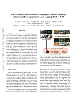SemiISP/SemiIE: Semi-Supervised Image Signal Processor and Image Enhancement Leveraging One-to-Many Mapping sRGB-to-RAW