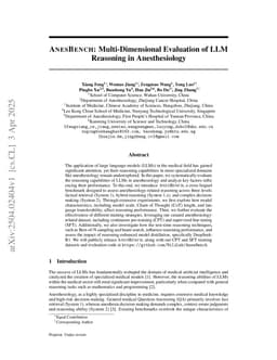 AnesBench: Multi-Dimensional Evaluation of LLM Reasoning in Anesthesiology