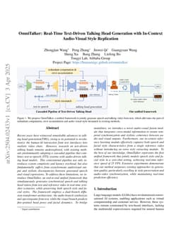 OmniTalker: Real-Time Text-Driven Talking Head Generation with In-Context Audio-Visual Style Replication