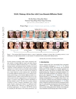 MAD: Makeup All-in-One with Cross-Domain Diffusion Model