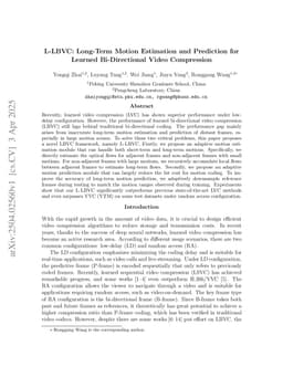 L-LBVC: Long-Term Motion Estimation and Prediction for Learned Bi-Directional Video Compression