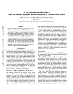 LinTO Audio and Textual Datasets to Train and Evaluate Automatic Speech Recognition in Tunisian Arabic Dialect