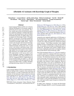 Affordable AI Assistants with Knowledge Graph of Thoughts