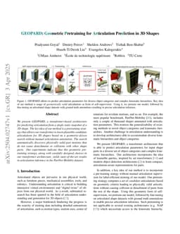 GEOPARD: Geometric Pretraining for Articulation Prediction in 3D Shapes
