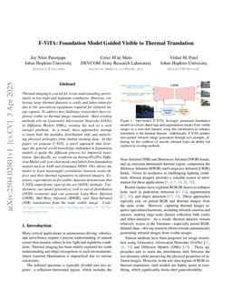 F-ViTA: Foundation Model Guided Visible to Thermal Translation