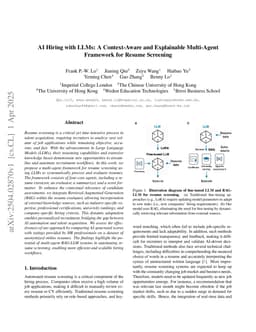 AI Hiring with LLMs: A Context-Aware and Explainable Multi-Agent Framework for Resume Screening