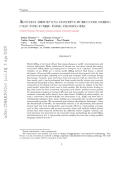 Robustly identifying concepts introduced during chat fine-tuning using crosscoders