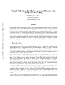 Graph Attention for Heterogeneous Graphs with Positional Encoding