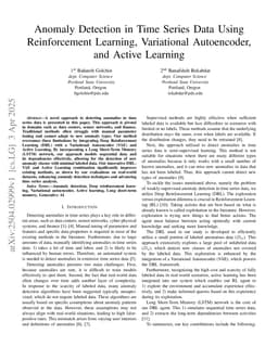 Anomaly Detection in Time Series Data Using Reinforcement Learning, Variational Autoencoder, and Active Learning