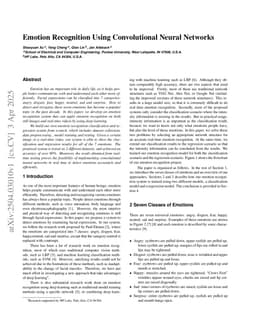 Emotion Recognition Using Convolutional Neural Networks