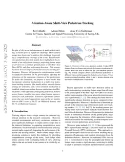 Attention-Aware Multi-View Pedestrian Tracking