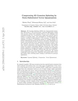 Compressing 3D Gaussian Splatting by Noise-Substituted Vector Quantization