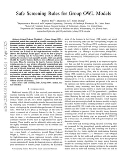 Safe Screening Rules for Group OWL Models