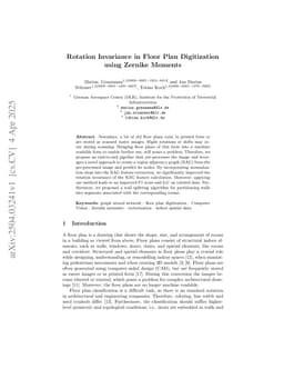 Rotation Invariance in Floor Plan Digitization using Zernike Moments